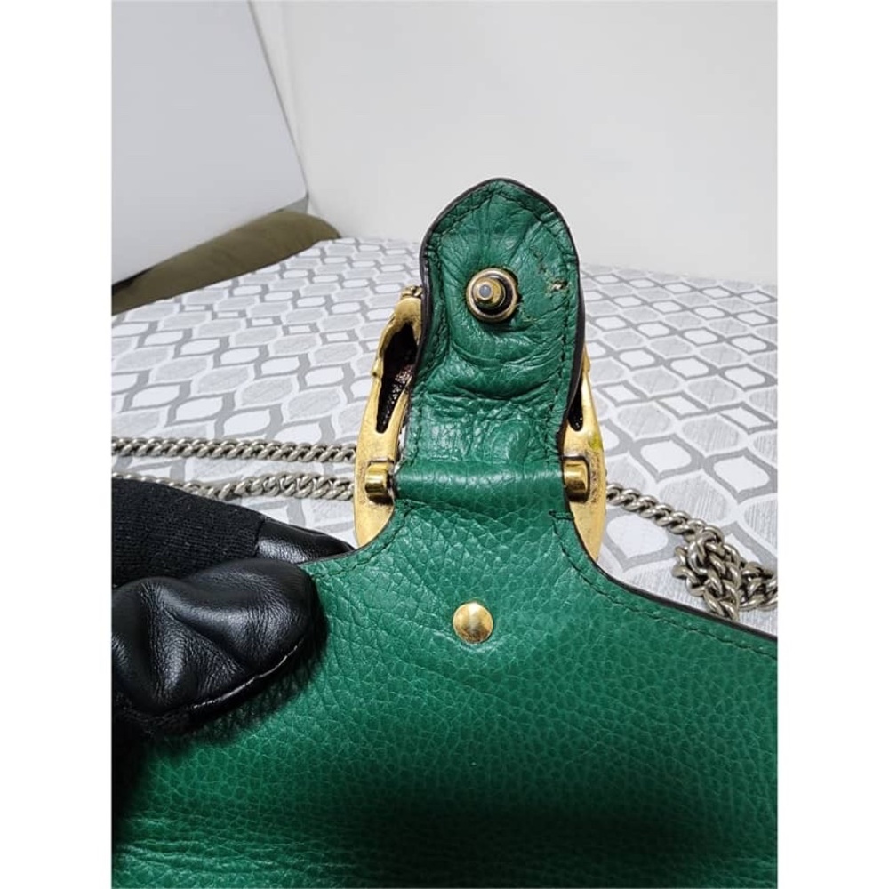 Authentic Gucci Small Leather Dionysus Crossbody Bag Green - Picture 7 of 16